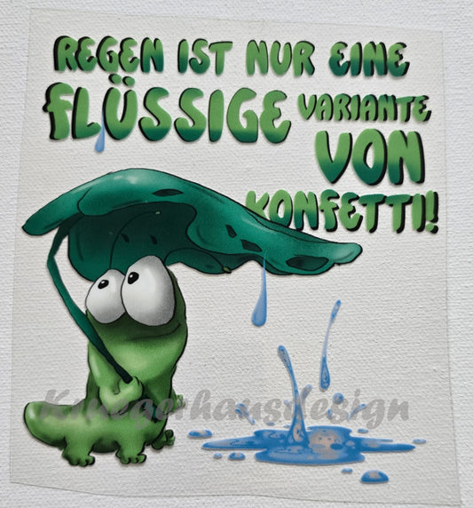 Rub on, UV Folienaufkleber, Monster, Regen ist nur eine flüssige Variante von Konfetti!