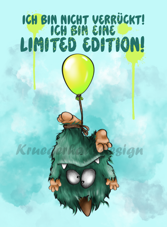 Muster Premium Kuscheldecke, superweich, 150 x 200cm, Kruegerhausdesign Monster, Ich bin nicht verrückt!