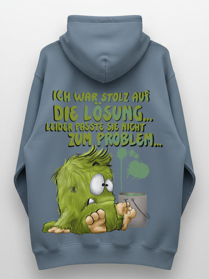 Unisex Hoodie XXL Druck Kruegerhausdesign Monster, denim, jeansblau, Motivwahl