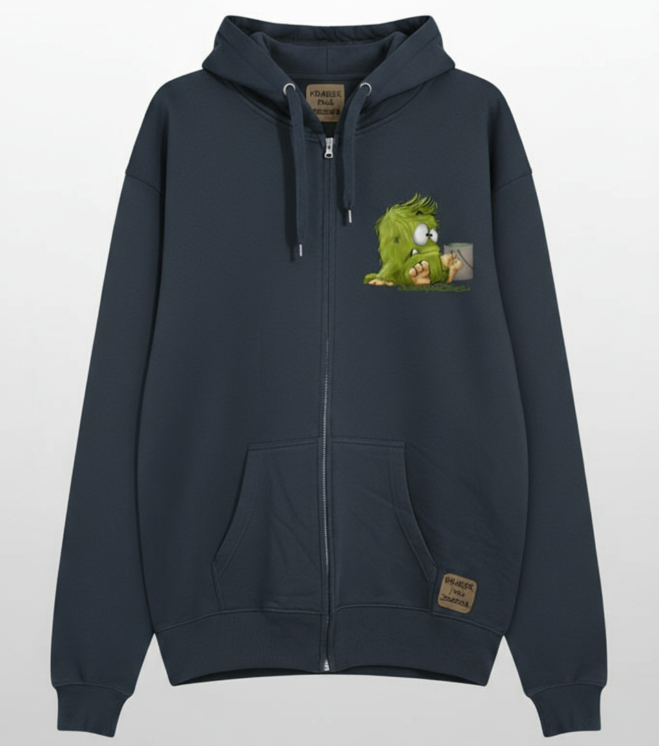 Unisex Hoodie Jacke – Navy Blue | personalisierter Druck