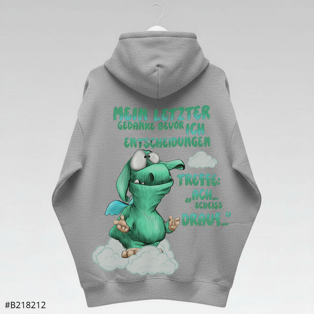 Unisex Hoodie Jacke – grau meliert | personalisierter Druck