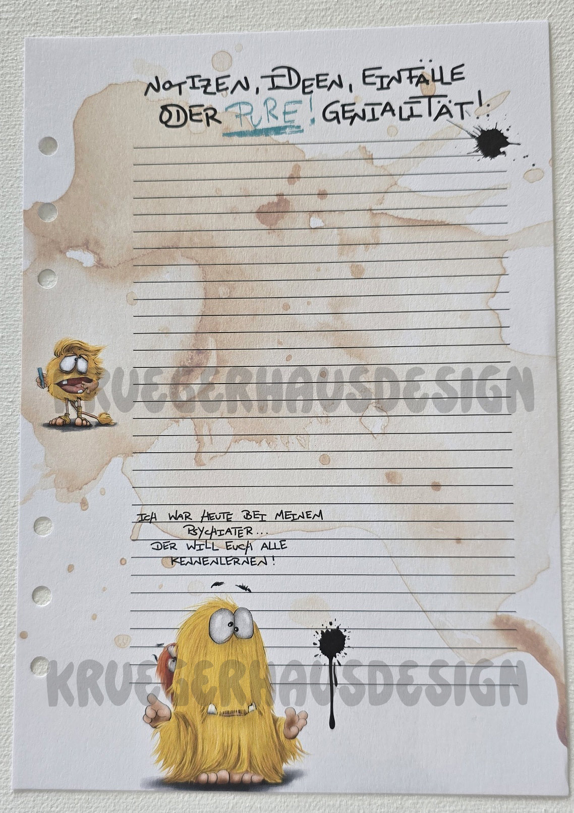 Monster Notizblätter – Journal Refill | 12 oder 25 Blatt