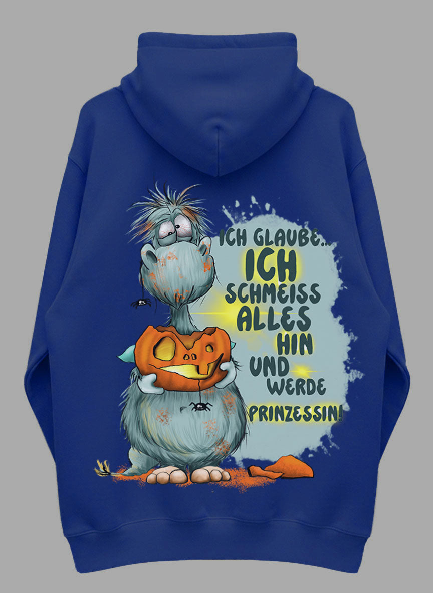 Monster Hoodie Royal Blau Gr. M | Wunschmotiv | FINAL SALE