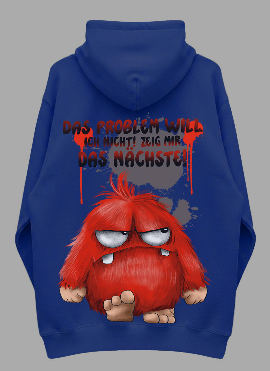 Monster Hoodie Royal Blau Gr. M | Wunschmotiv | FINAL SALE