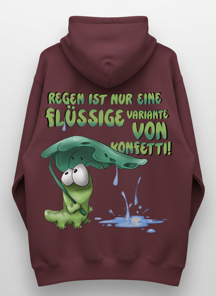 Unisex Hoodie XXL Druck Kruegerhausdesign Monster, Burgund, Motivwahl