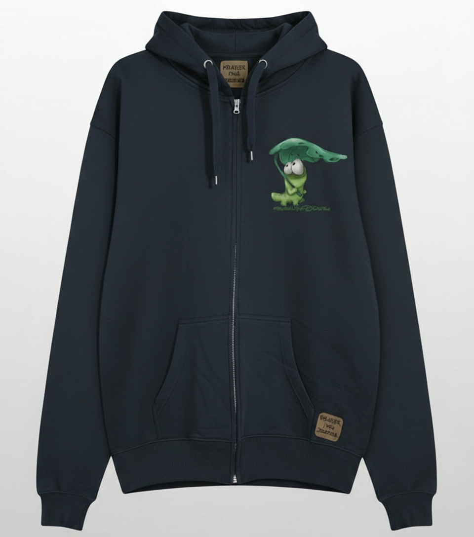 Unisex Hoodie Jacke – Navy Blue | personalisierter Druck