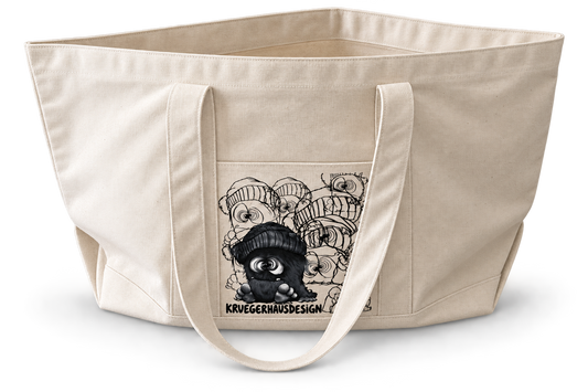 XXL Canvas Tasche „Monsterbande“ – riesige Weekender & Trainingstasche mit Reißverschluss