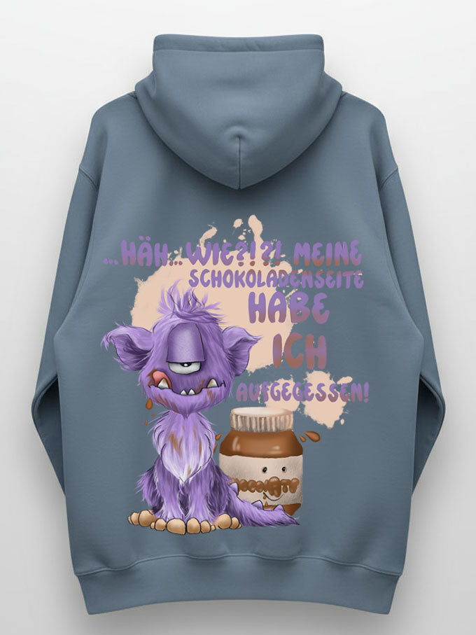 Unisex Hoodie XXL Druck Kruegerhausdesign Monster, denim, jeansblau, Motivwahl