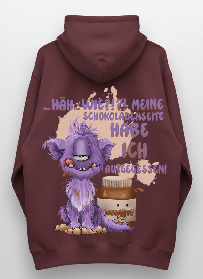 Unisex Hoodie XXL Druck Kruegerhausdesign Monster, Burgund, Motivwahl