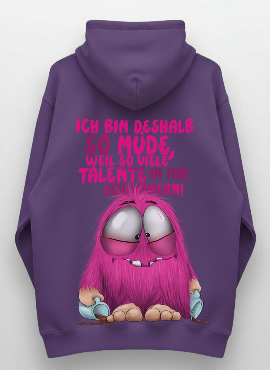 Unisex Hoodie XXL Druck Kruegerhausdesign Monster, Beere, Motivwahl