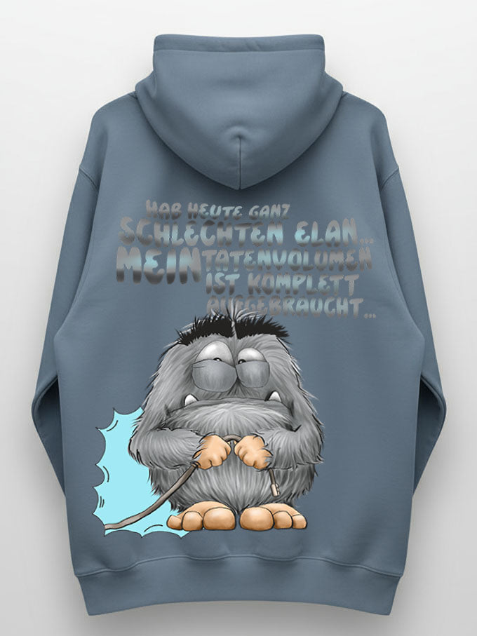 Unisex Hoodie XXL Druck Kruegerhausdesign Monster, denim, jeansblau, Motivwahl