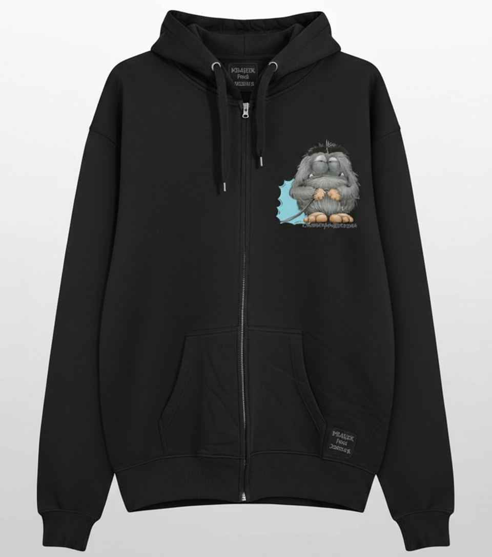 Unisex Hoodie Jacke – Schwarz | personalisierter Druck