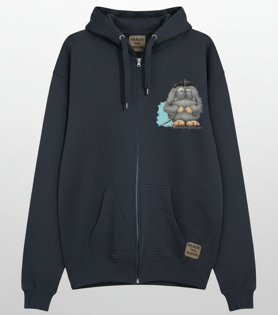 Unisex Hoodie Jacke – Navy Blue | personalisierter Druck