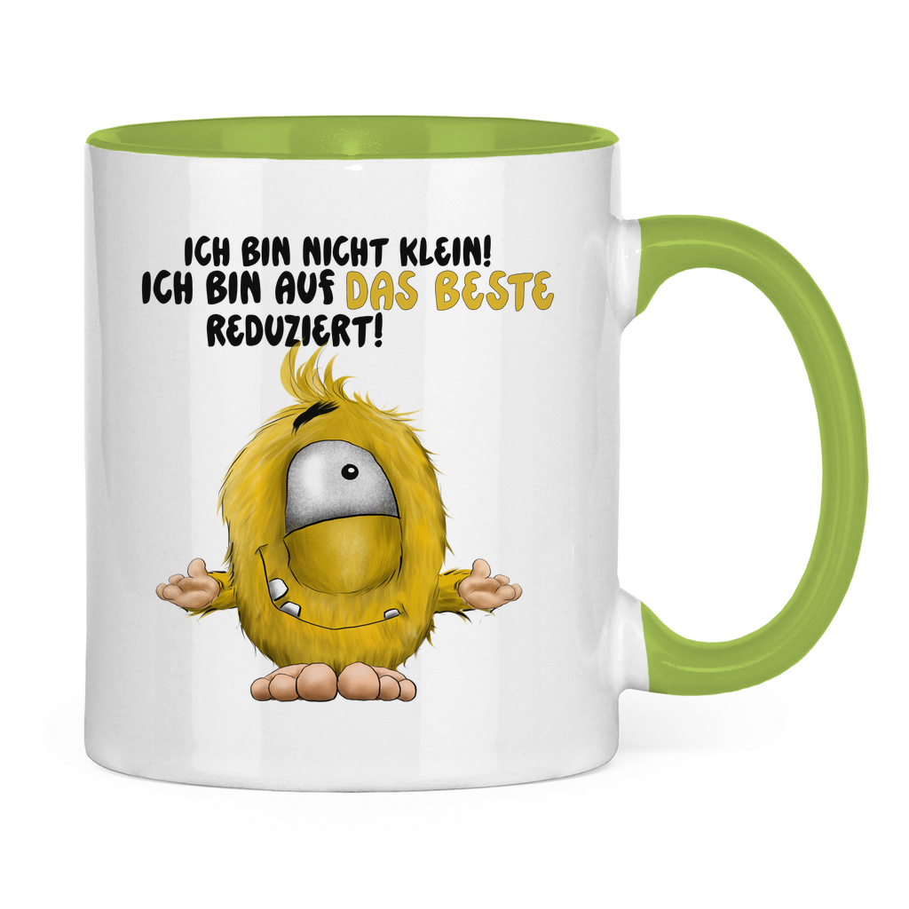 Tasse zweifarbig Ich bin nicht klein! Ich bin auf das Beste reduziert!