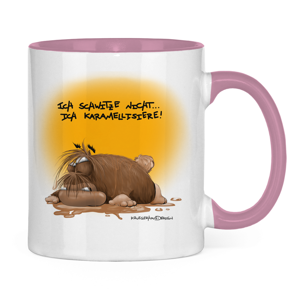 Tasse zweifarbig Ich schwitze nicht… ich karamellisiere!