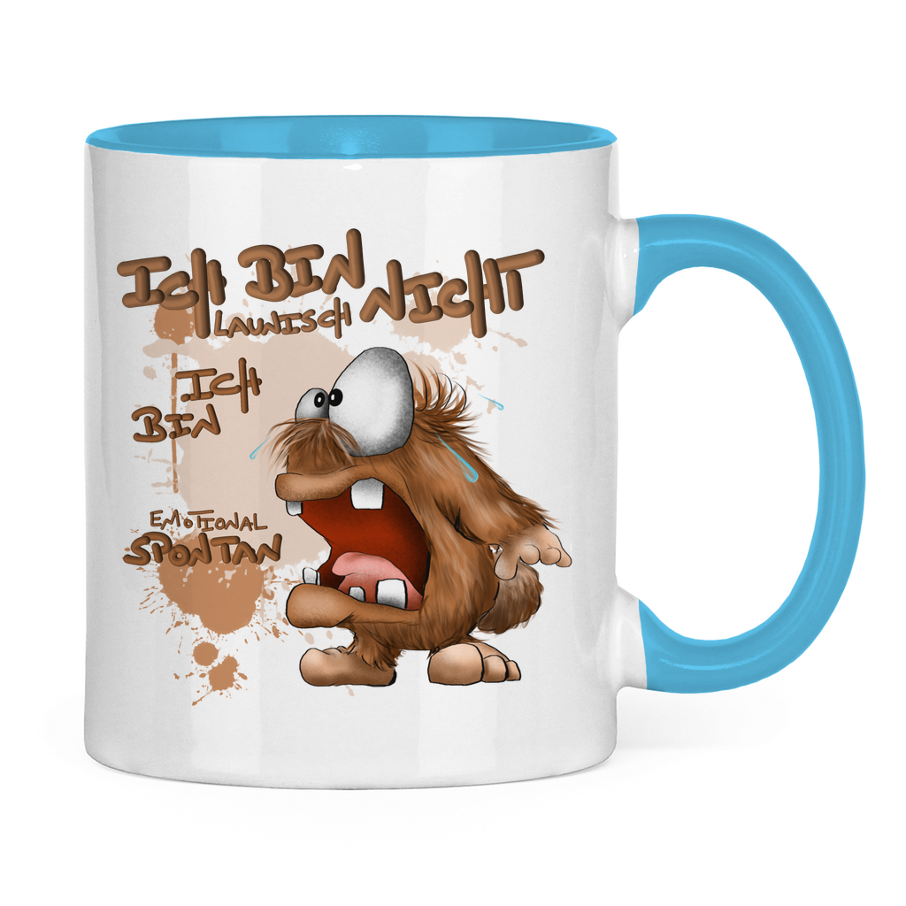 Tasse zweifarbig Ich bin nicht launisch, Ich bin emotional spontan!