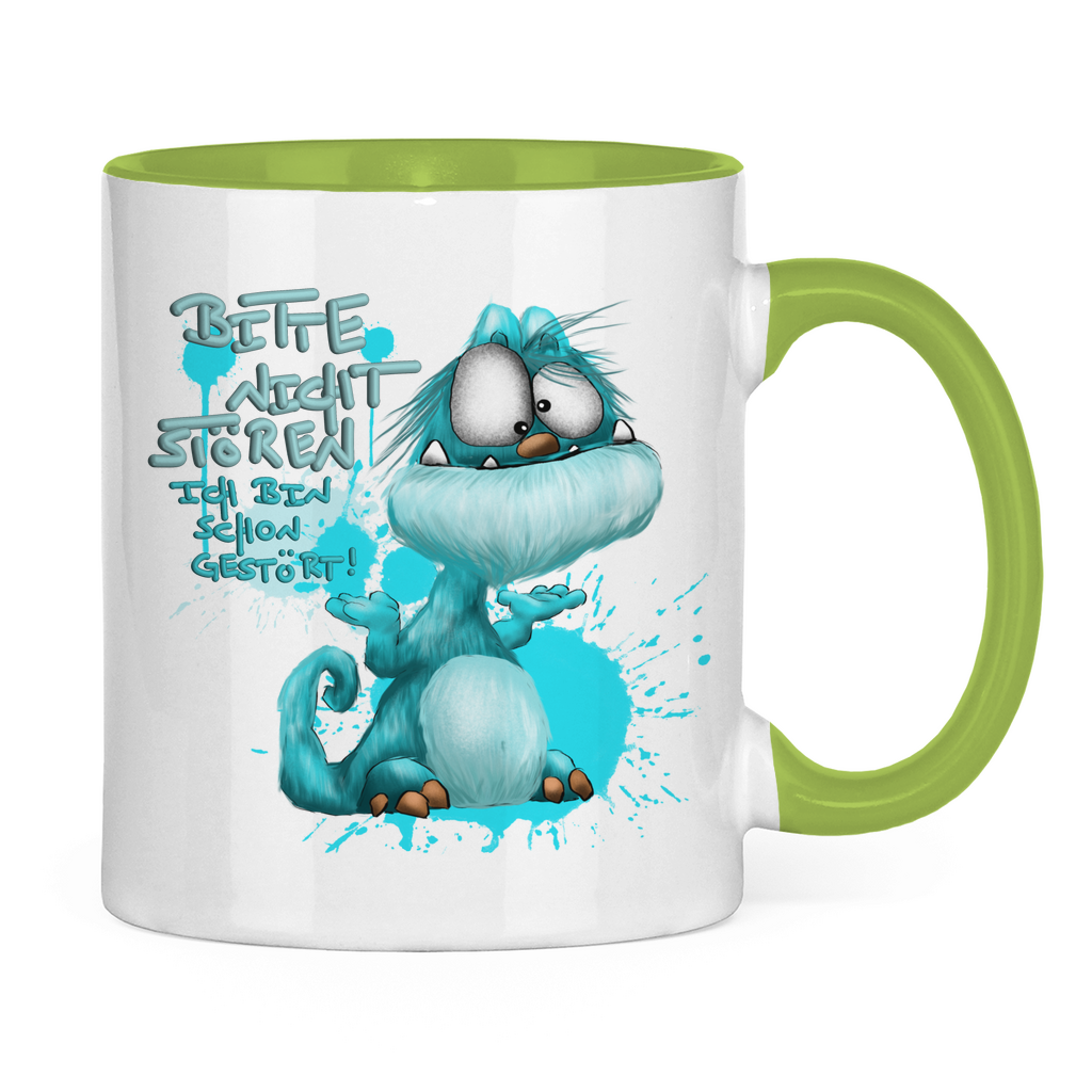 Tasse zweifarbig Bitte nicht stören! Ich bin schon gestört!