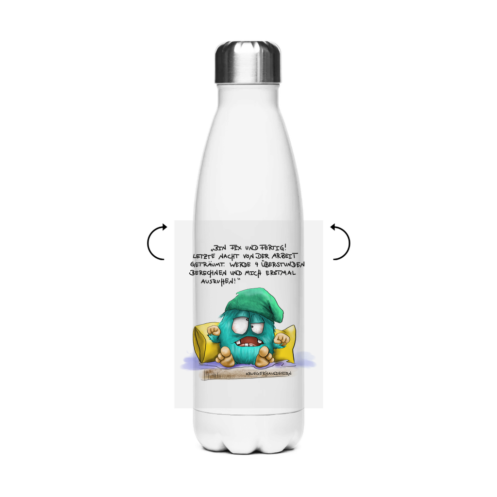 Edelstahl-Thermoflasche Bin fix und fertig. Habe letzte Nacht von der Arbeit …