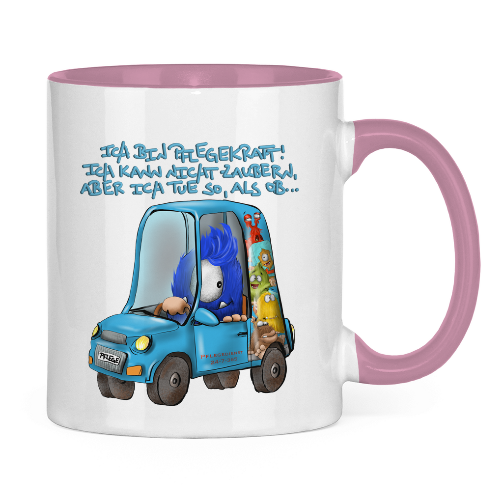 Tasse zweifarbig Ich bin Pflegekraft! Ich kann nicht zaubern, aber ich tue…