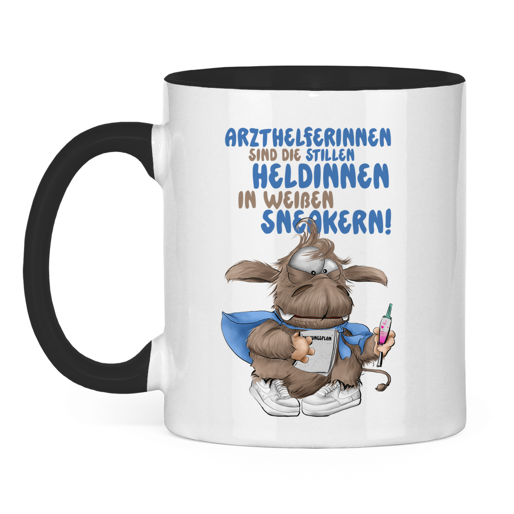 Tasse zweifarbig Arzthelferinnen sind die stillen Heldinnen in weißen …