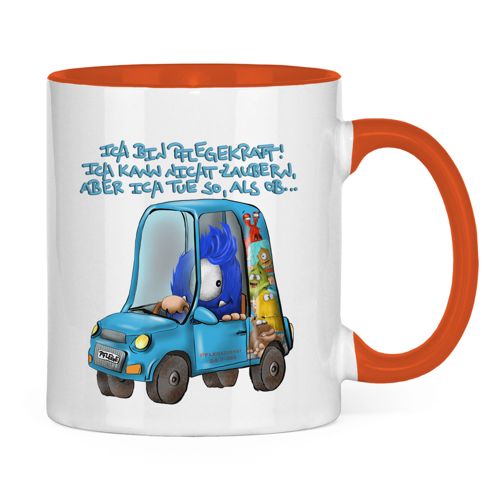 Tasse zweifarbig Ich bin Pflegekraft! Ich kann nicht zaubern, aber ich tue…