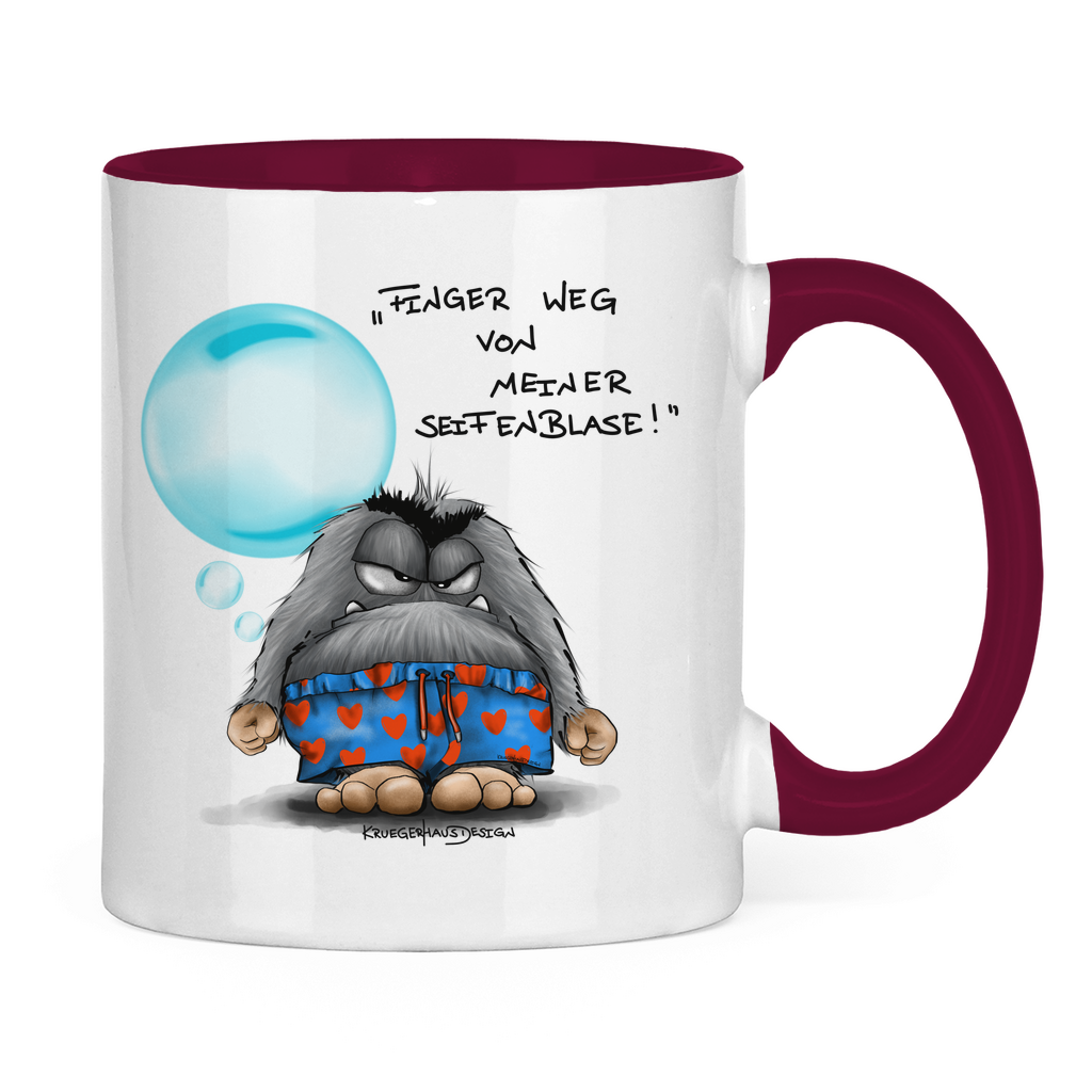 Tasse zweifarbig Finger weg von meiner Seifenblase!