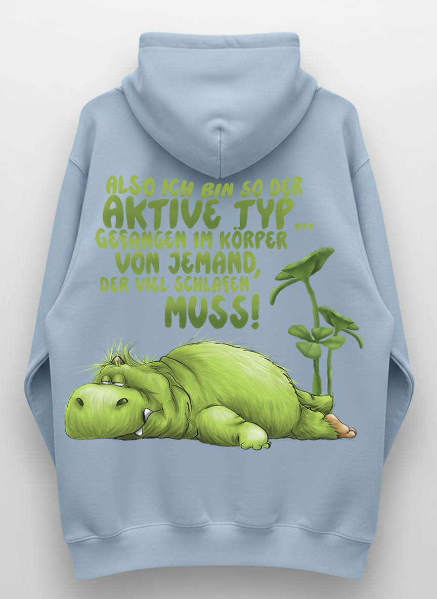 Unisex Hoodie XXL Druck Kruegerhausdesign Monster, hellblau, Motivwahl