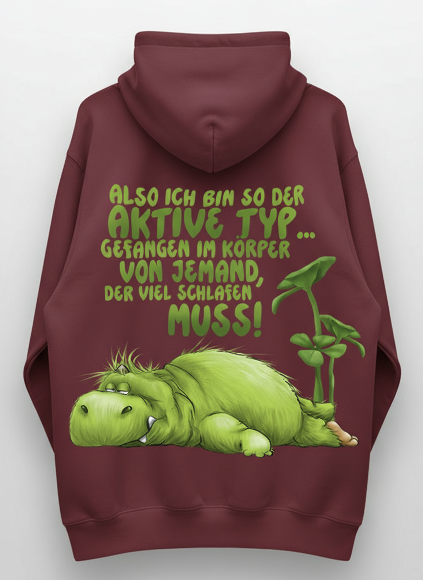 Unisex Hoodie XXL Druck Kruegerhausdesign Monster, Burgund, Motivwahl