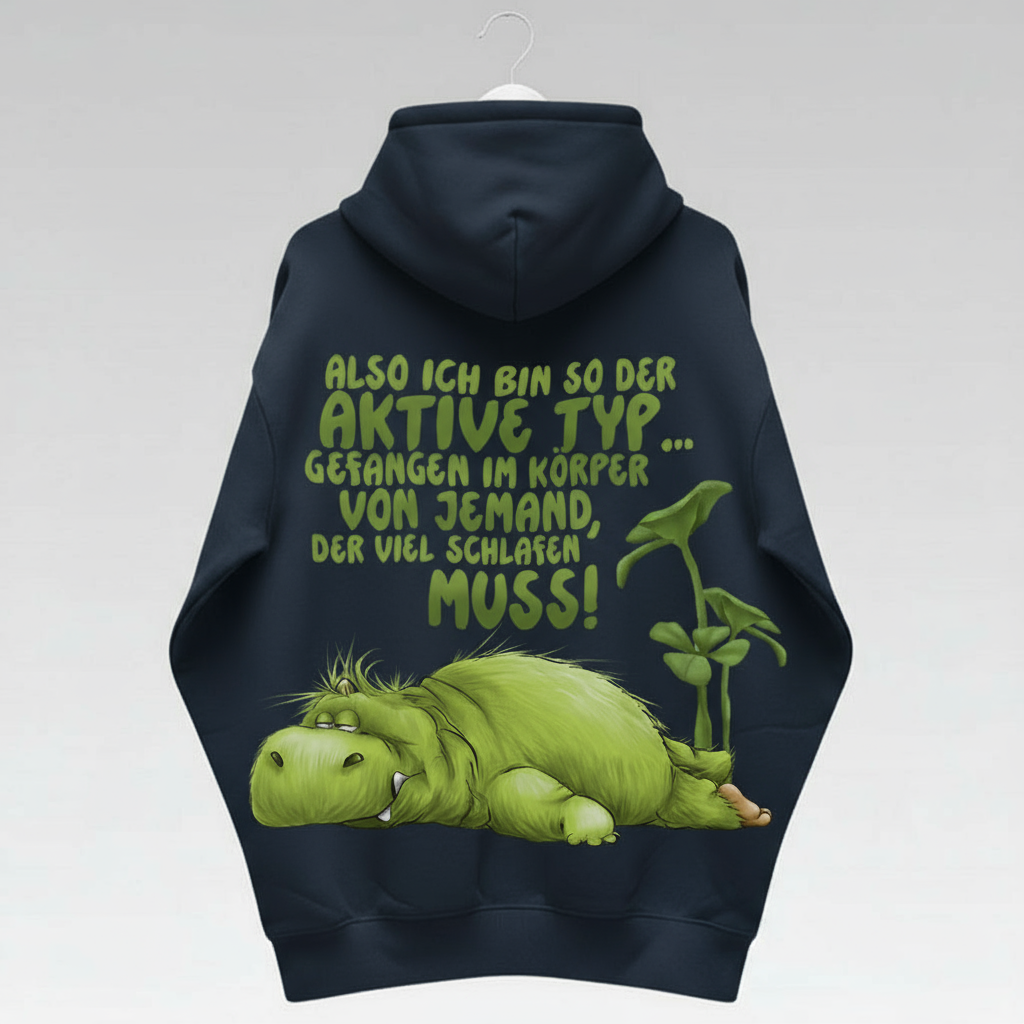 Monster Hoodie Navy Blau Gr. L | Wunschmotiv frei wählbar | FINAL SALE