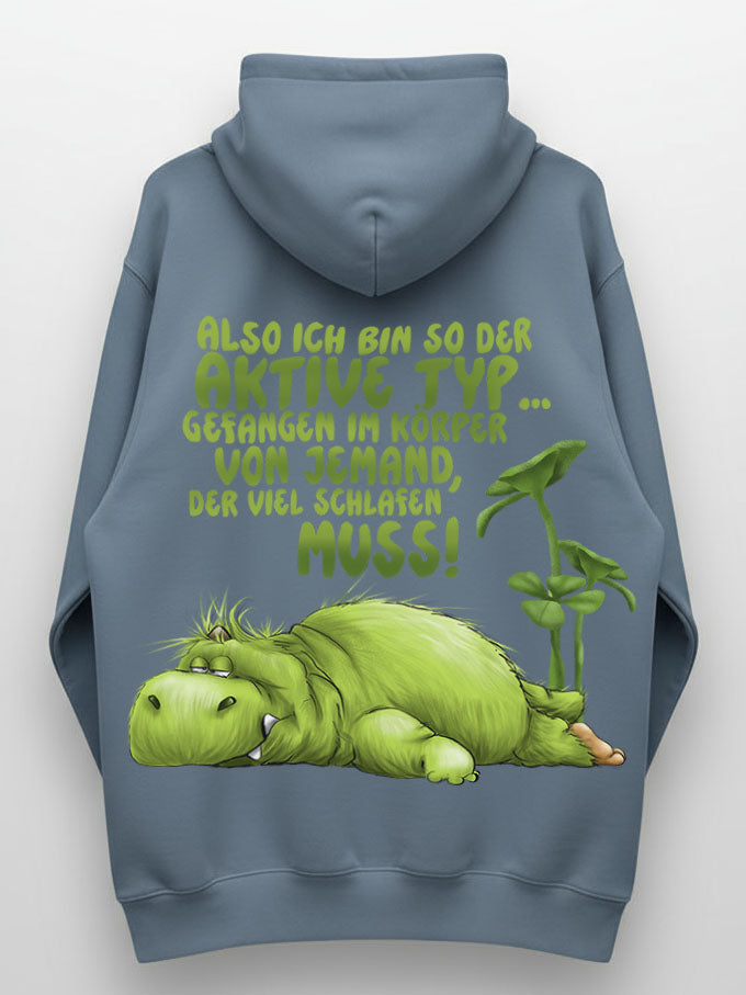 Unisex Hoodie XXL Druck Kruegerhausdesign Monster, denim, jeansblau, Motivwahl