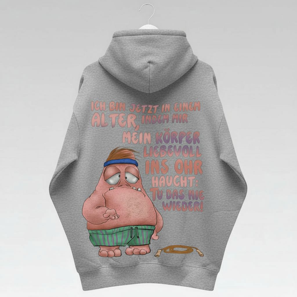 Unisex Hoodie Jacke – grau meliert | personalisierter Druck