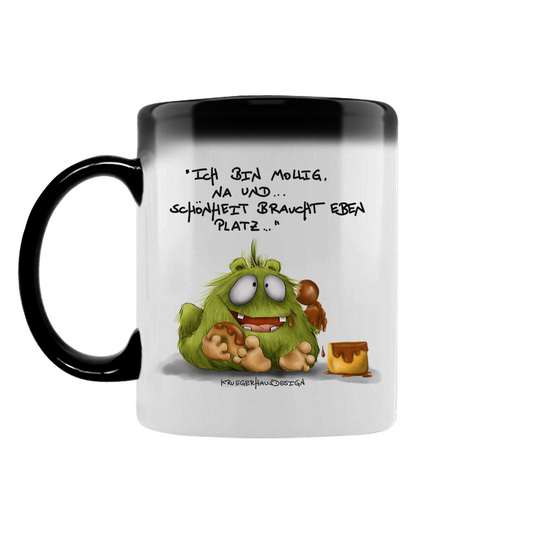 Zaubertasse Ich bin mollig, na und... Schönheit braucht eben Platz!