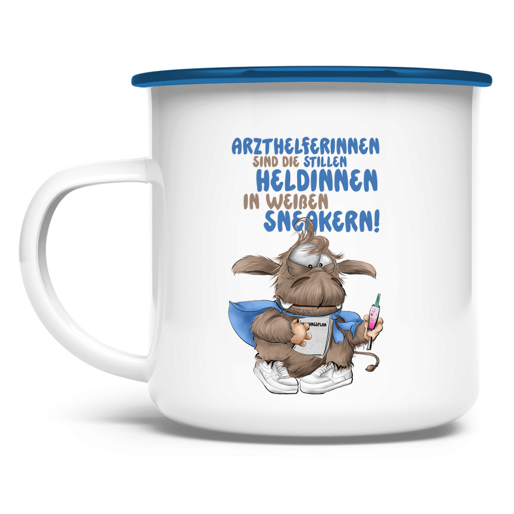 Emaille Tasse Arzthelferinnen sind die stillen Heldinnen in weißen …