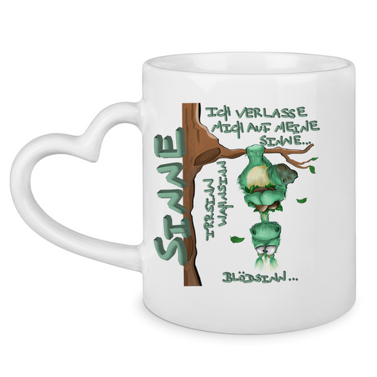 Tasse mit Herzhenkel Sinne