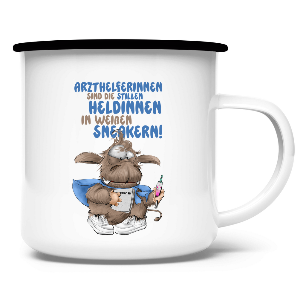 Emaille Tasse Arzthelferinnen sind die stillen Heldinnen in weißen …