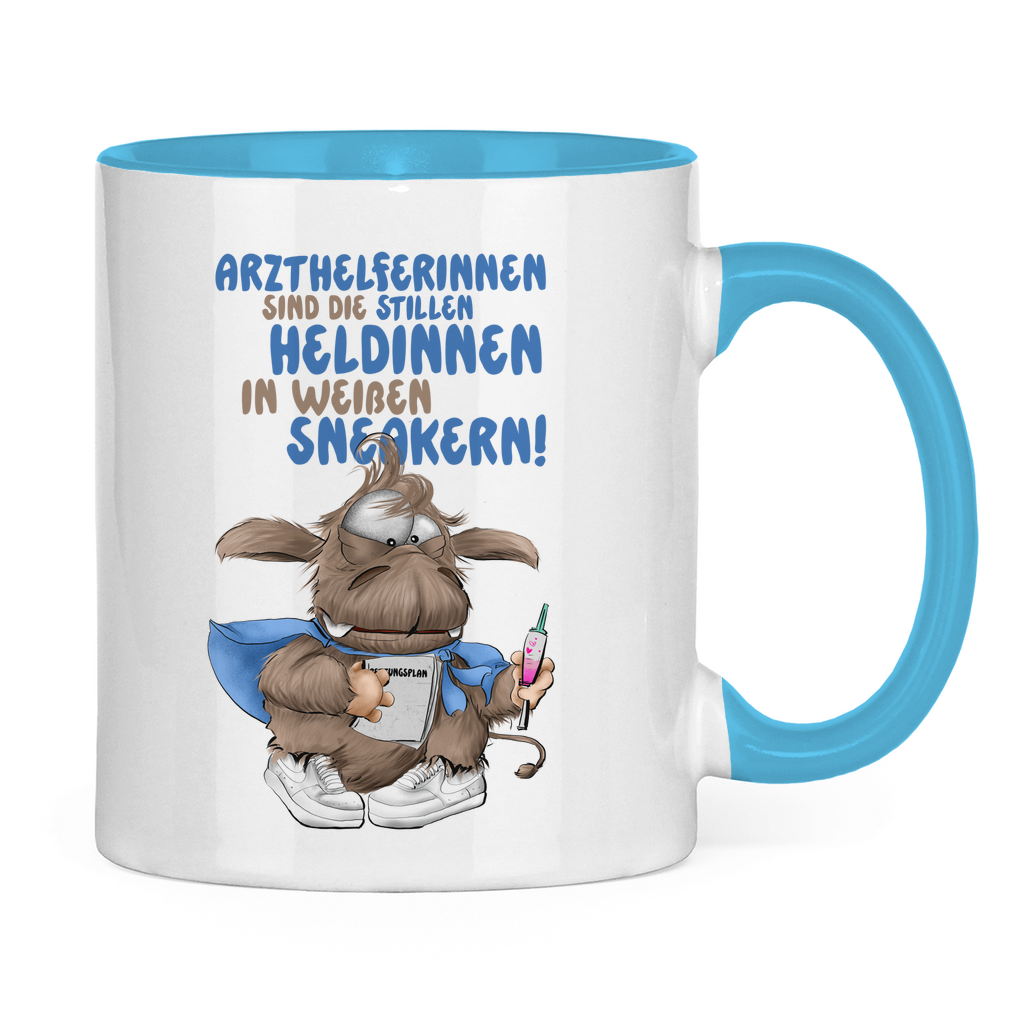 Tasse zweifarbig Arzthelferinnen sind die stillen Heldinnen in weißen …