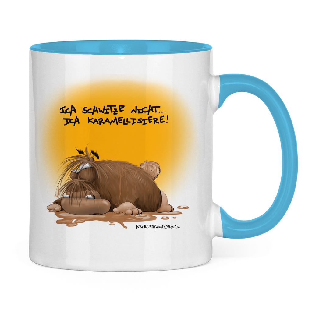 Tasse zweifarbig Ich schwitze nicht… ich karamellisiere!