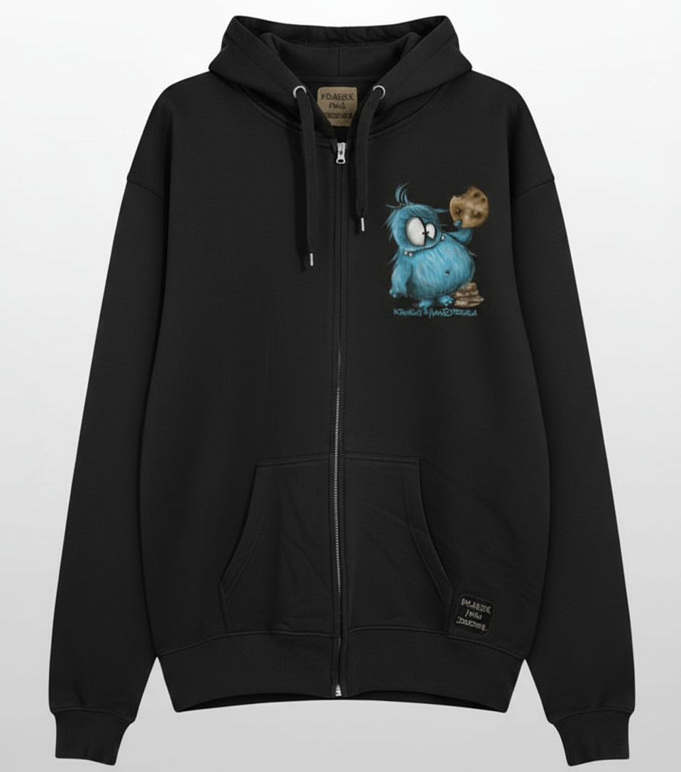 Unisex Hoodie Jacke – Schwarz | personalisierter Druck