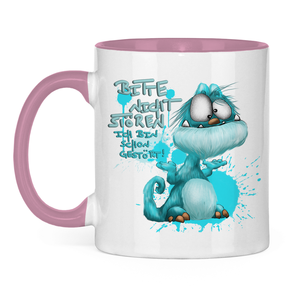 Tasse zweifarbig Bitte nicht stören! Ich bin schon gestört!