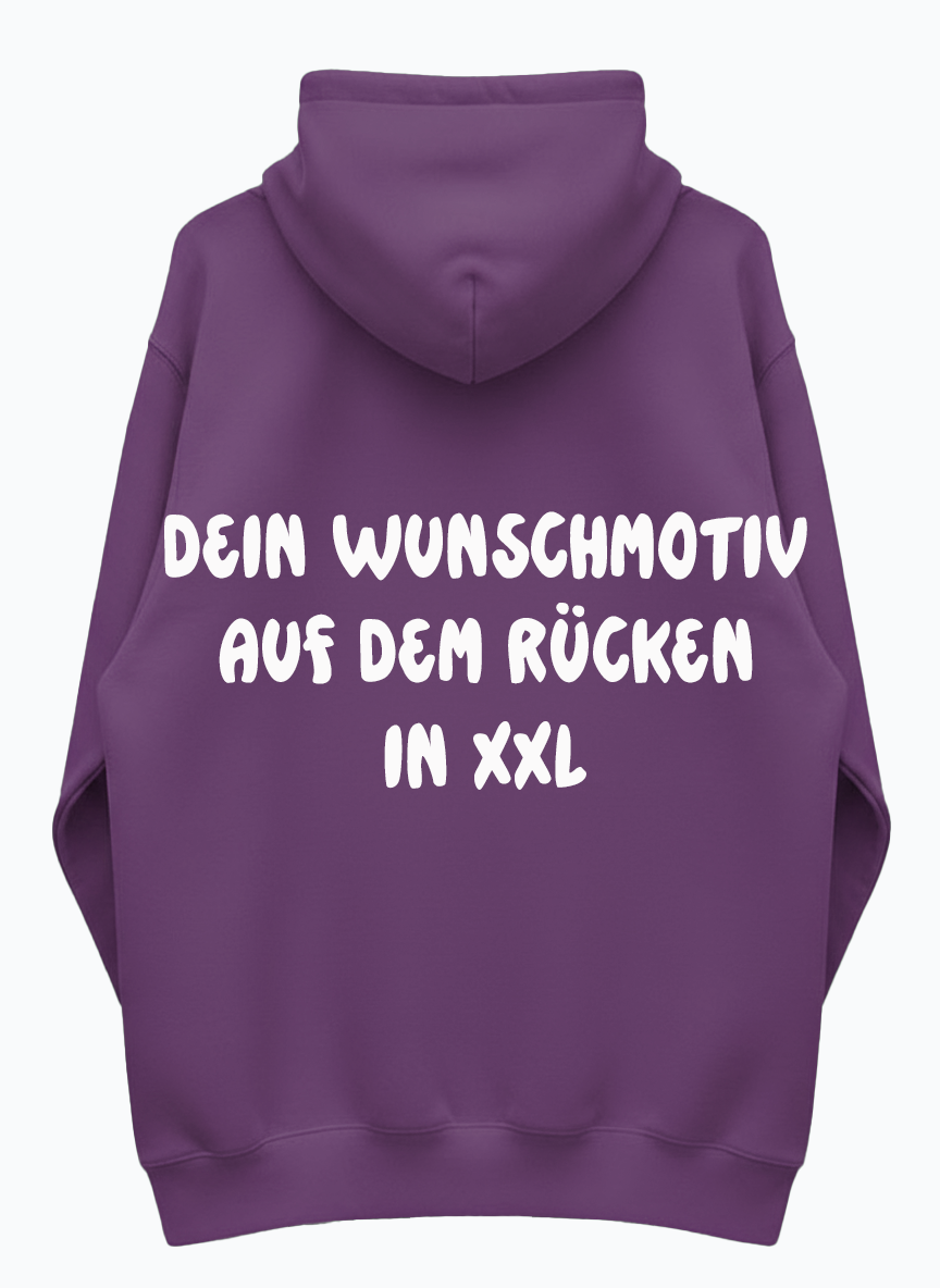 Monster Hoodie Beere Gr. L | Wunschmotiv frei wählbar | FINAL SALE