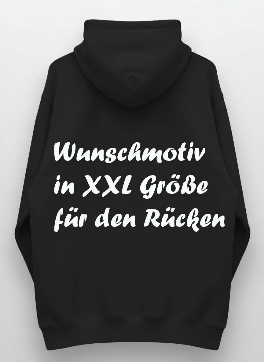 Monster Hoodie Schwarz Gr. XXL | Wunschmotiv | FINAL SALE