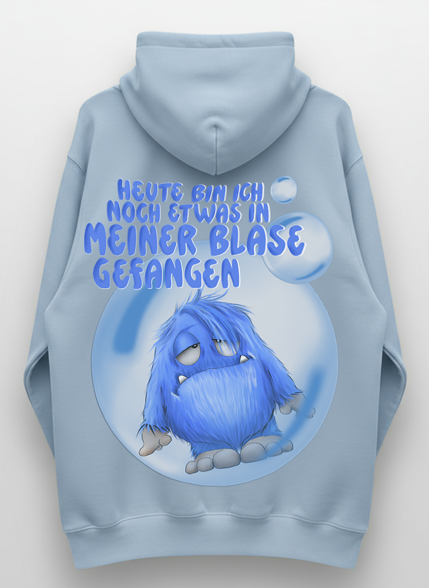 Unisex Hoodie XXL Druck Kruegerhausdesign Monster, hellblau, Motivwahl