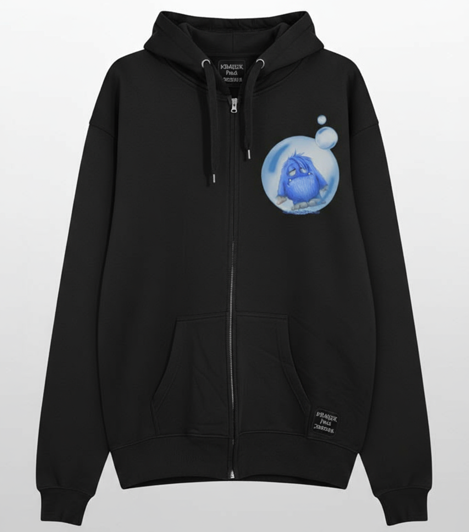 Unisex Hoodie Jacke – Schwarz | personalisierter Druck