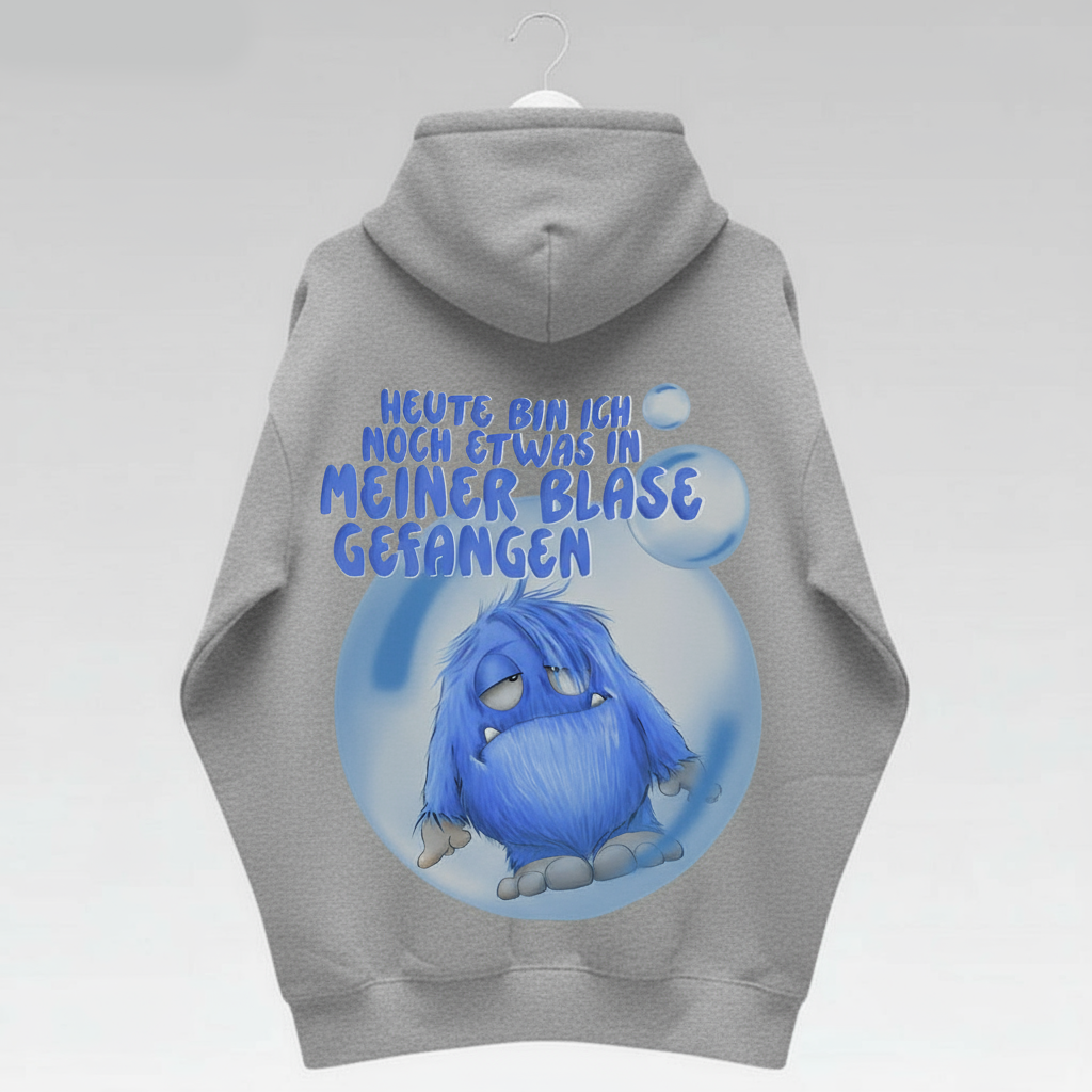 Unisex Hoodie Jacke – grau meliert | personalisierter Druck