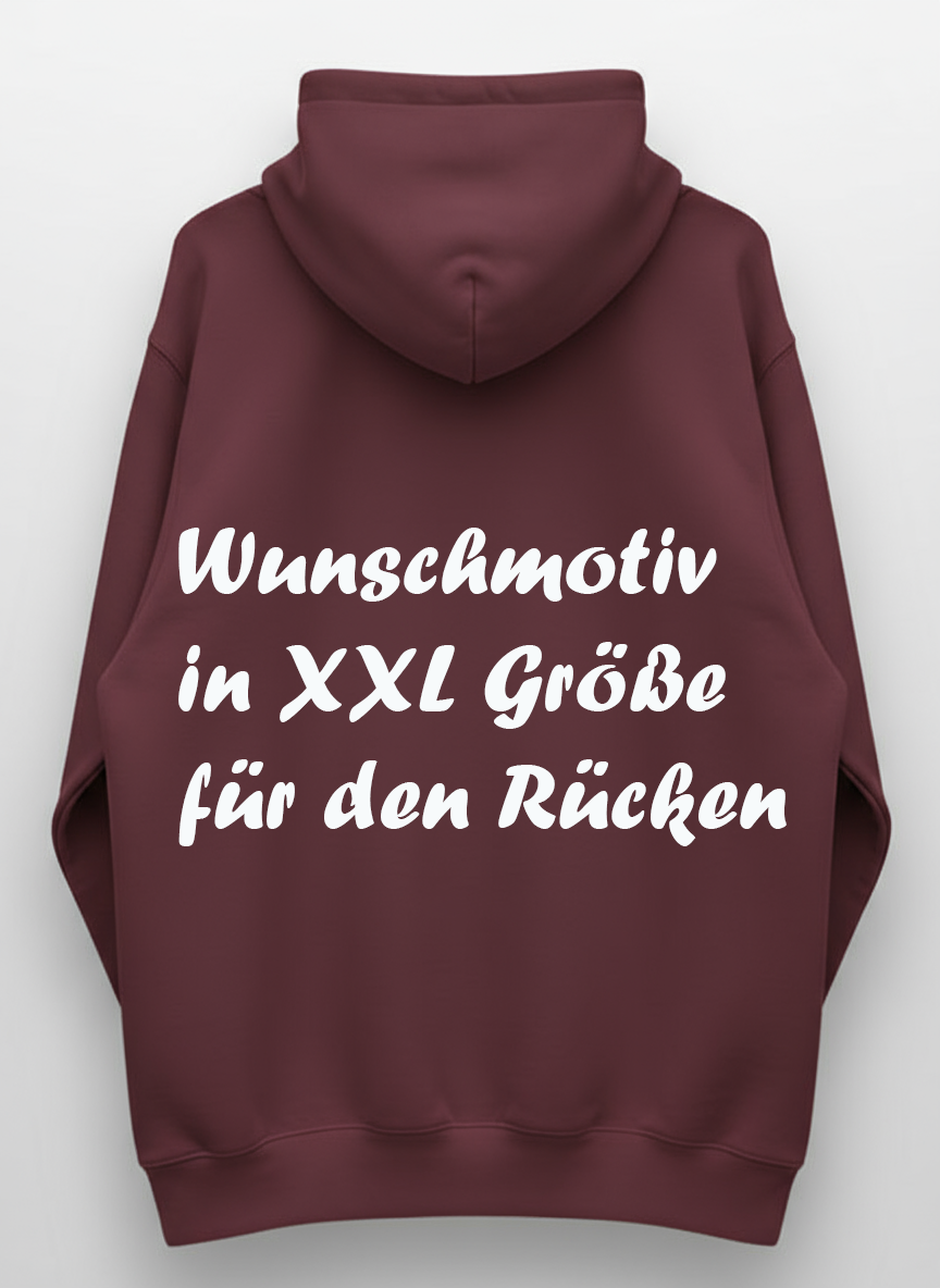 Unisex Hoodie XXL Druck Kruegerhausdesign Monster, Burgund, Motivwahl