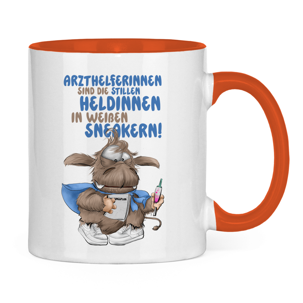Tasse zweifarbig Arzthelferinnen sind die stillen Heldinnen in weißen …