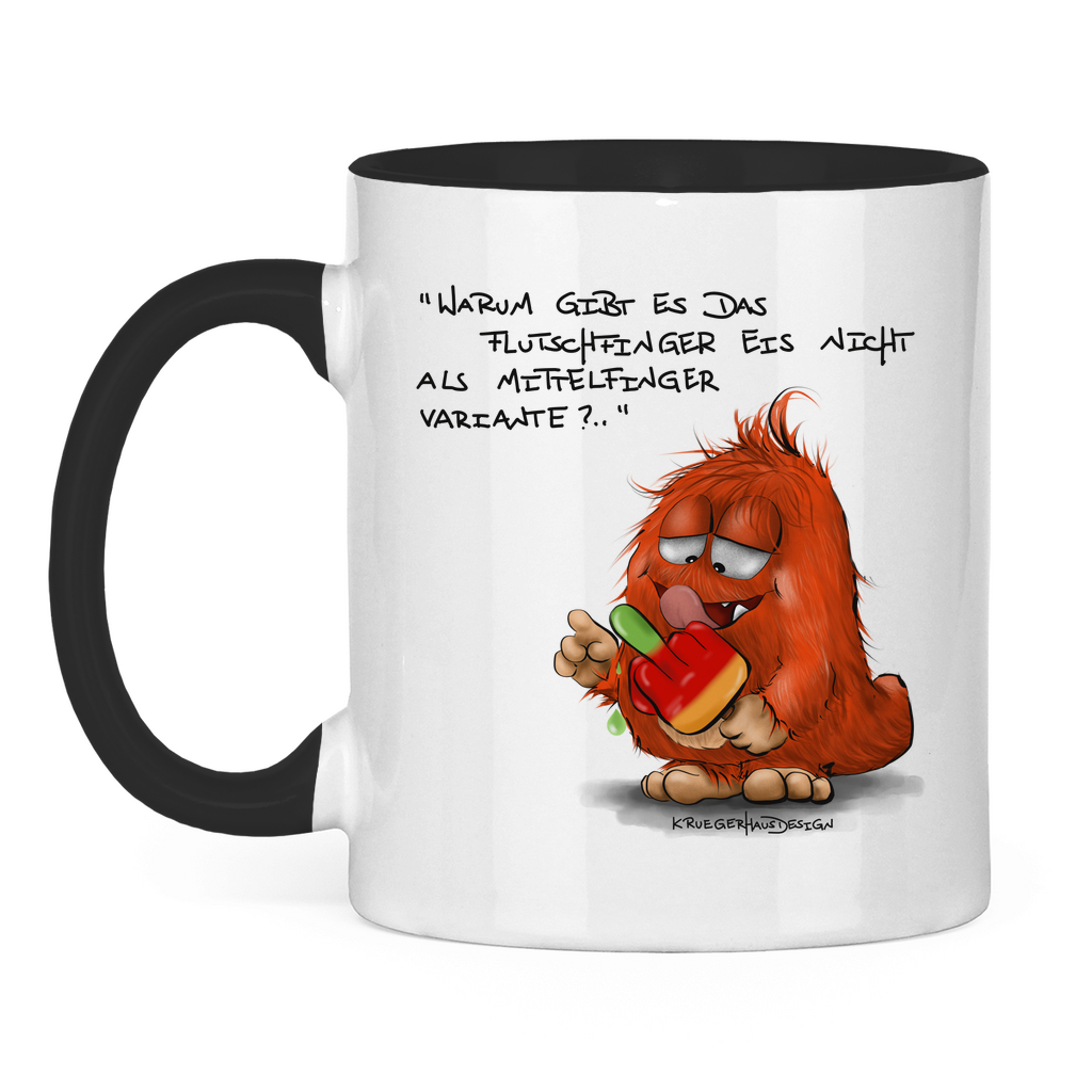 Tasse zweifarbig Warum gibt es das Flutschfinger Eis nicht als Mittelfinger..