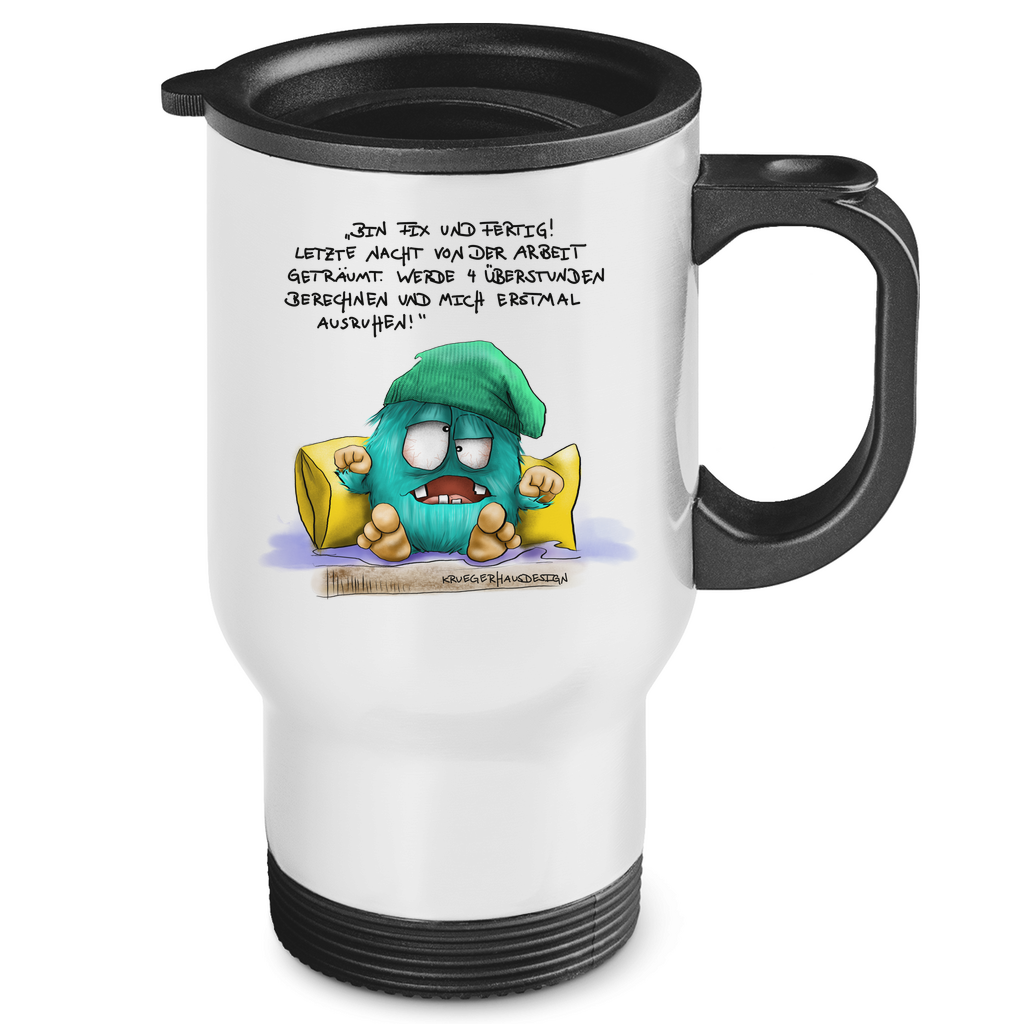 Edelstahl-Thermobecher Bin fix und fertig. Habe letzte Nacht von der Arbeit …