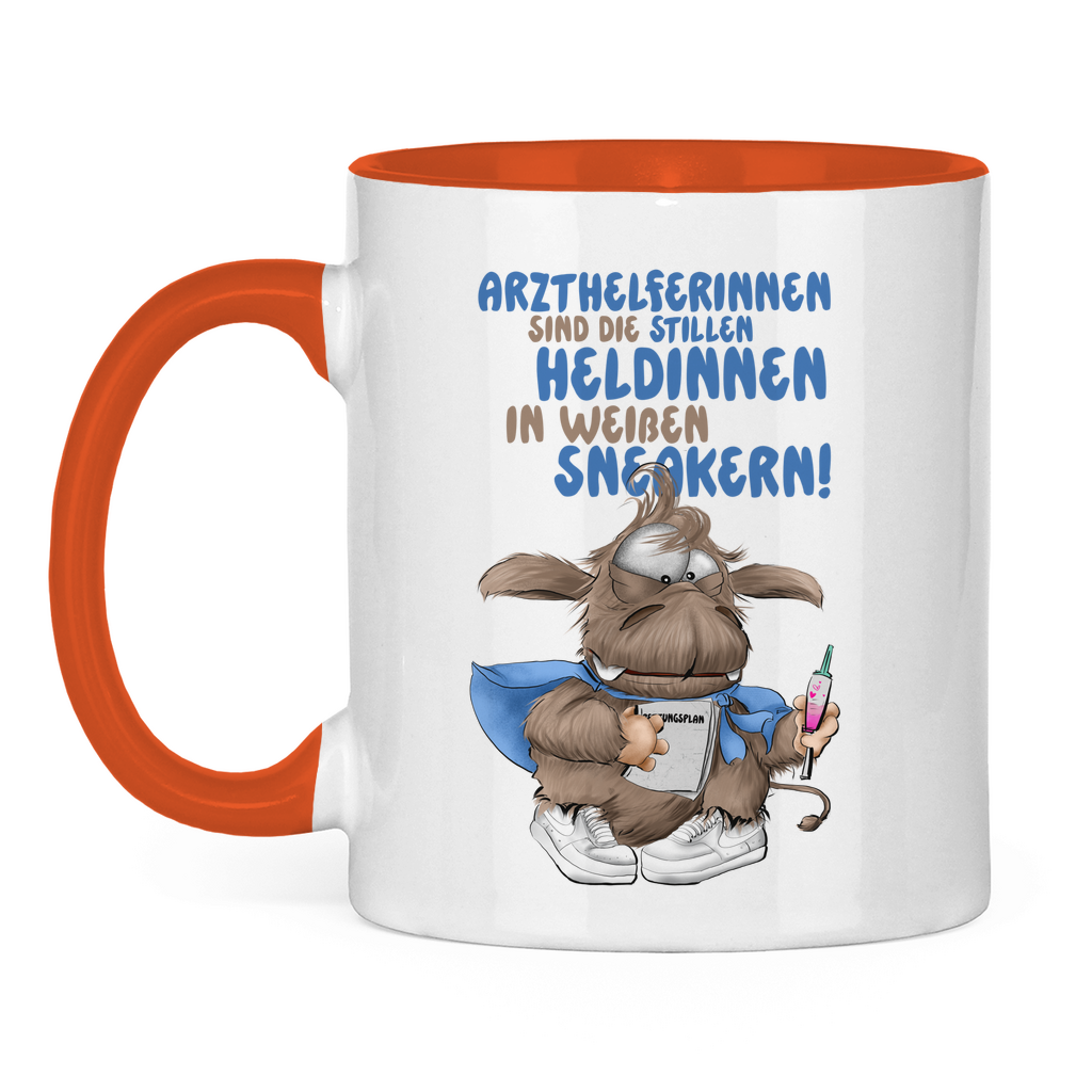Tasse zweifarbig Arzthelferinnen sind die stillen Heldinnen in weißen …