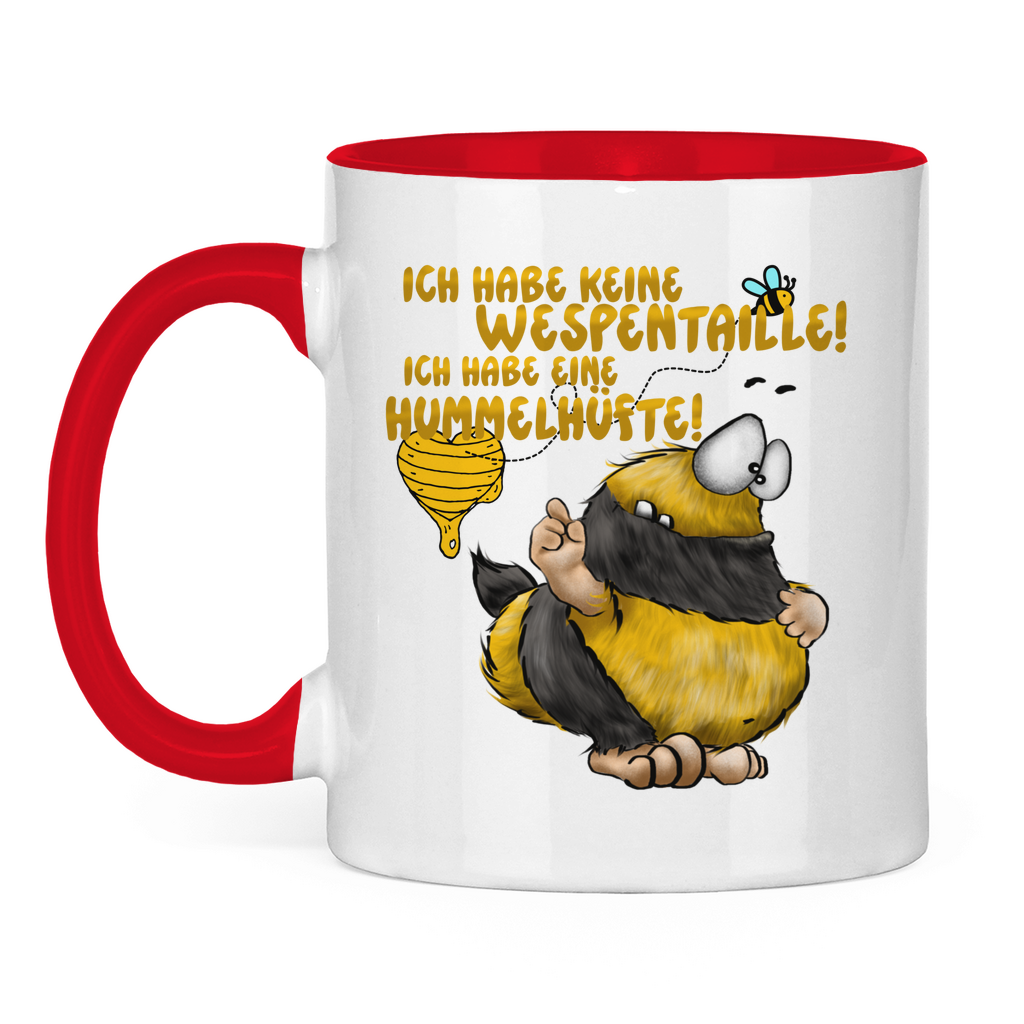 Tasse zweifarbig Ich habe keine Wespentaille! Ich habe eine Hummelhüfte!
